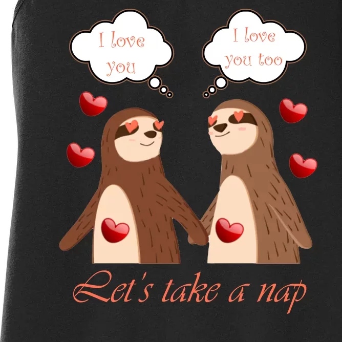 I Love You Let's Take A Nap Women's Racerback Tank