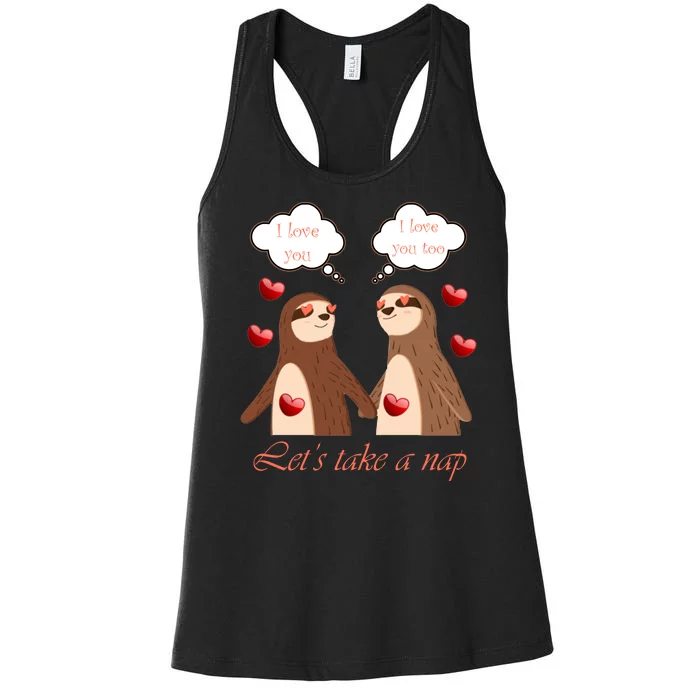 I Love You Let's Take A Nap Women's Racerback Tank