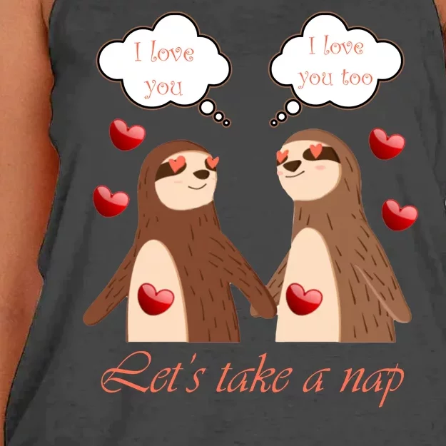 I Love You Let's Take A Nap Women's Knotted Racerback Tank