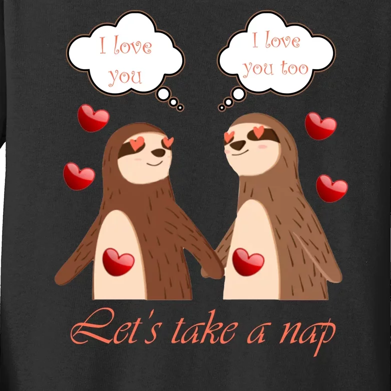 I Love You Let's Take A Nap Kids Long Sleeve Shirt