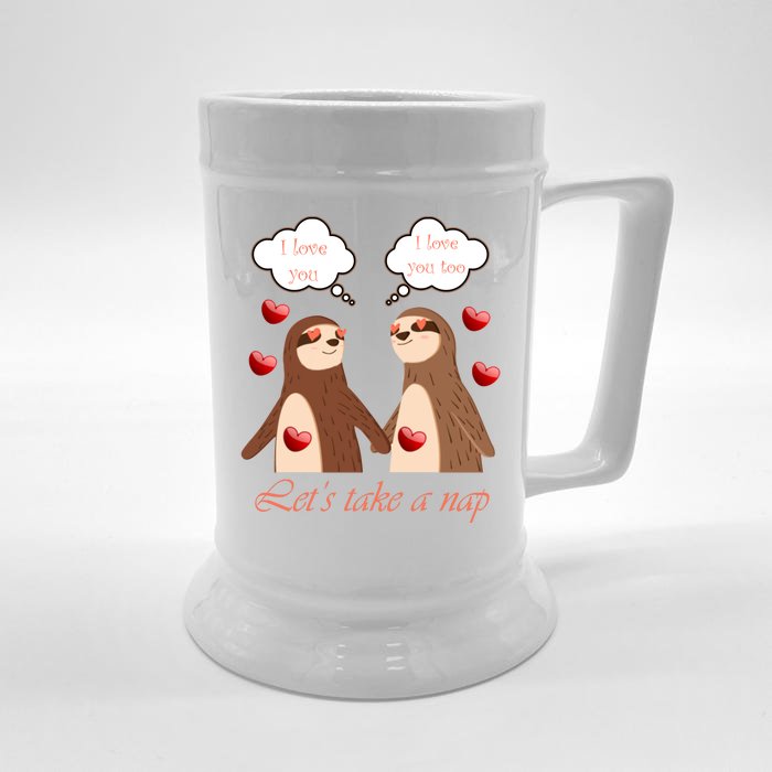 I Love You Let's Take A Nap Front & Back Beer Stein