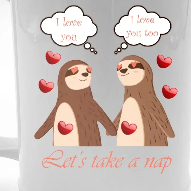 I Love You Let's Take A Nap Front & Back Beer Stein