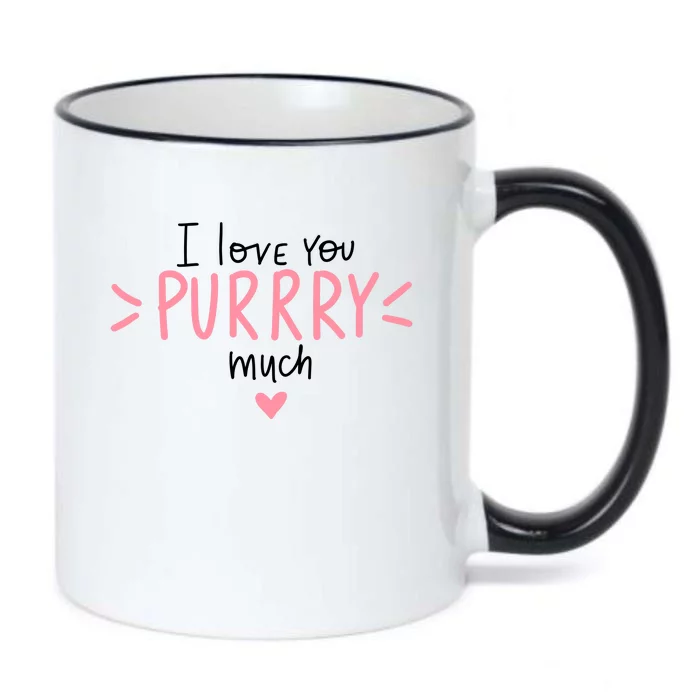 I Love You Purry Much Cute Gift Black Color Changing Mug