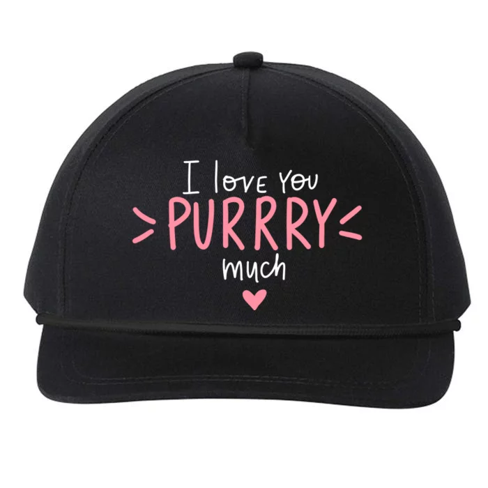 I Love You Purry Much Cute Gift Snapback Five-Panel Rope Hat