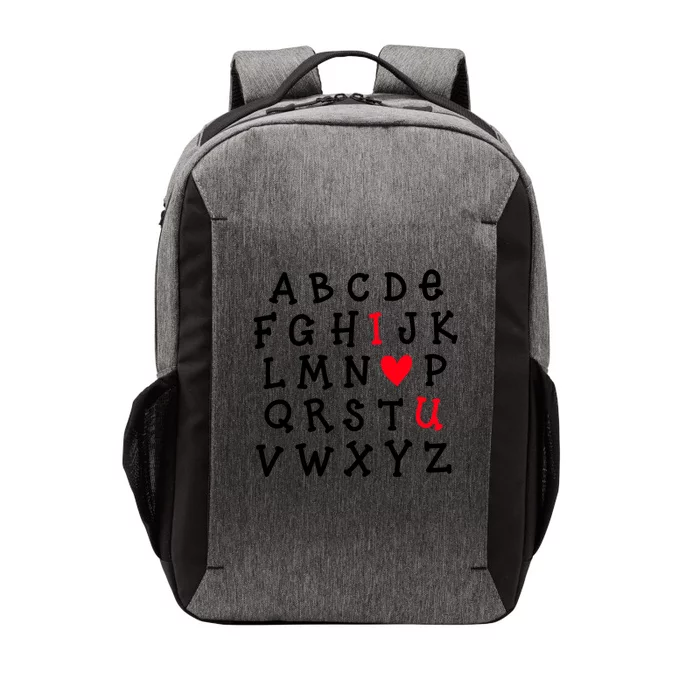 I Love You Abc Alphabet Teacher Valentines Day Heart Funny Gift Vector Backpack