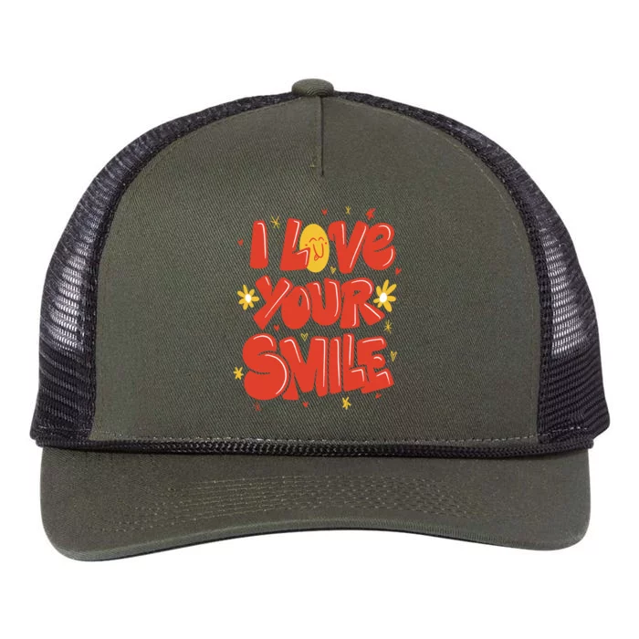 I Love Your Smile Happy Cute Gift Retro Rope Trucker Hat Cap