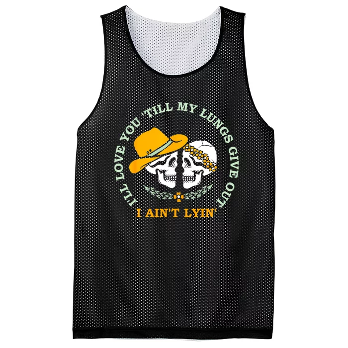 I’ll Love You Till My Lungs Give Out Skeleton Dancing Mesh Reversible Basketball Jersey Tank