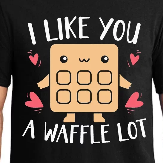 I Like You A Waffle Lot Valentines Day Hearts Day Foodie Pajama Set