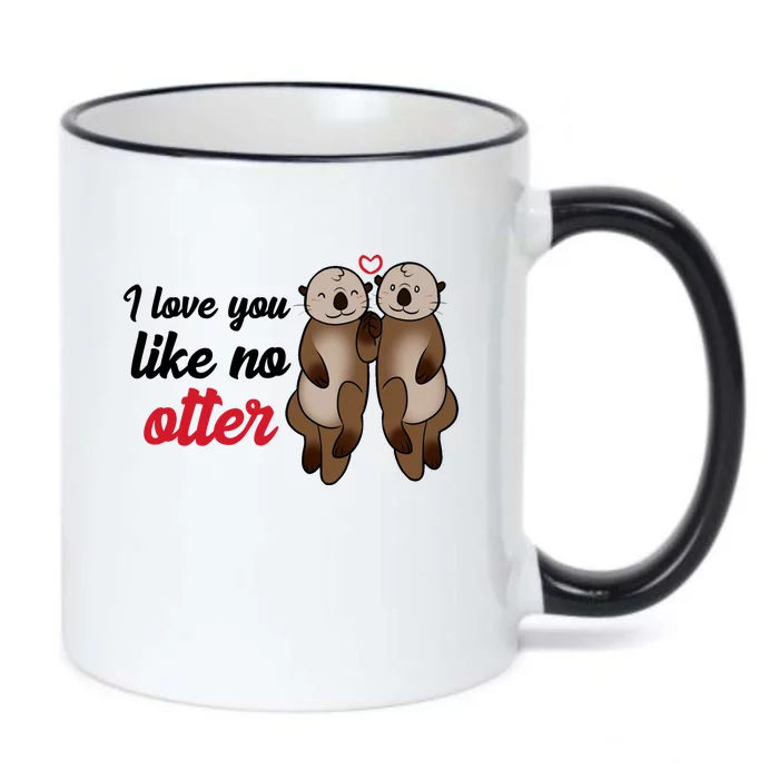 I Love You Like No Otter Cute Gift Black Color Changing Mug