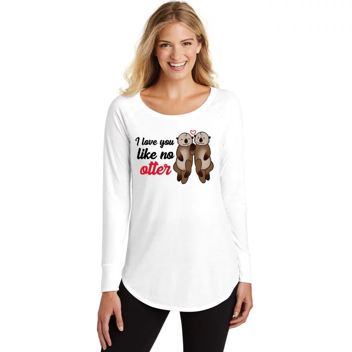 I Love You Like No Otter Cute Gift Women's Perfect Tri Tunic Long Sleeve Shirt