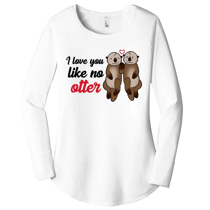 I Love You Like No Otter Cute Gift Women's Perfect Tri Tunic Long Sleeve Shirt