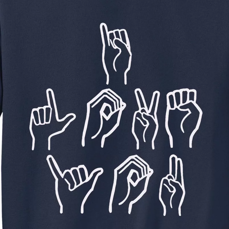 I Love You Sign Language ASL Valentine's Day Gifts For Her Sweatshirt