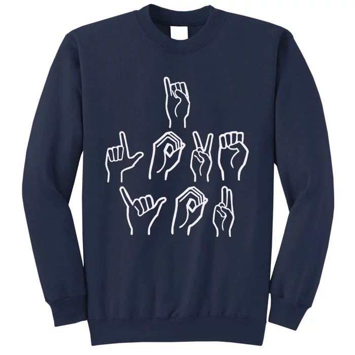 I Love You Sign Language ASL Valentine's Day Gifts For Her Sweatshirt