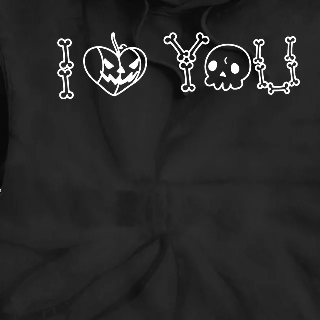 I Love You Halloween Tie Dye Hoodie