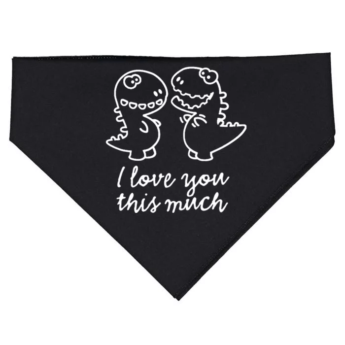 I Love You This Much Romantic USA-Made Doggie Bandana