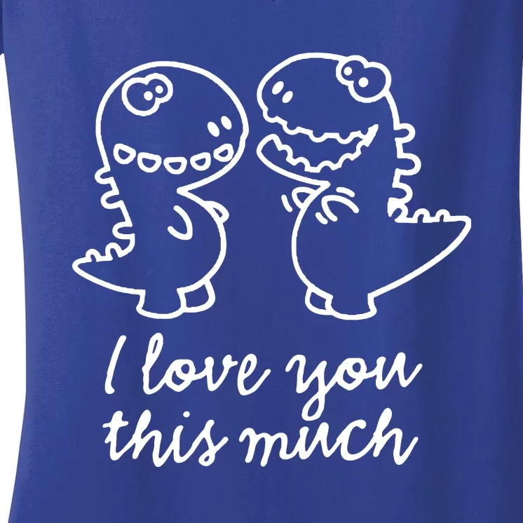 I Love You This Much Romantic Women's V-Neck T-Shirt