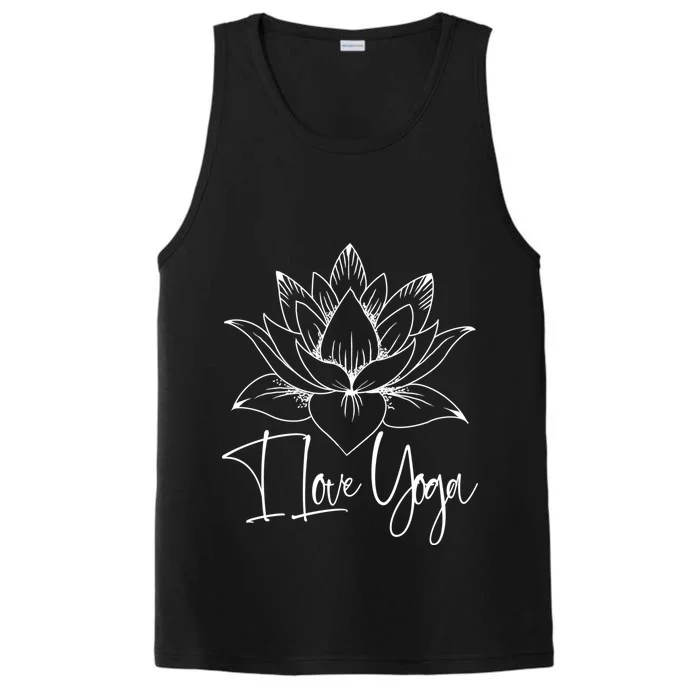 I Love Yoga Lotus Gift Performance Tank