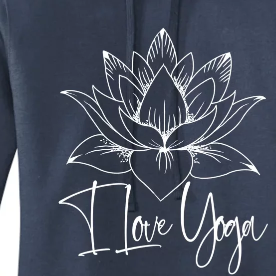 I Love Yoga Lotus Gift Women's Pullover Hoodie