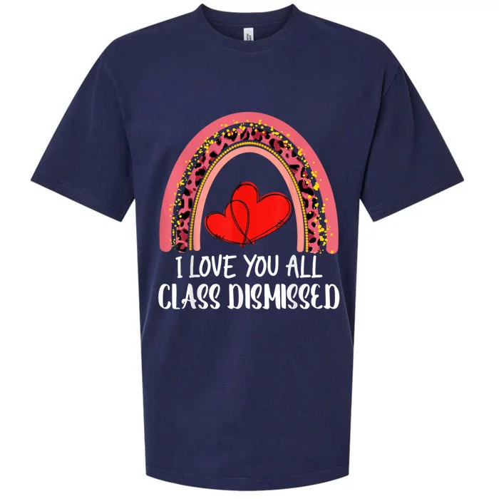 I Love You All Class Dismissed Last Day Of School Teacher Sueded Cloud Jersey T-Shirt