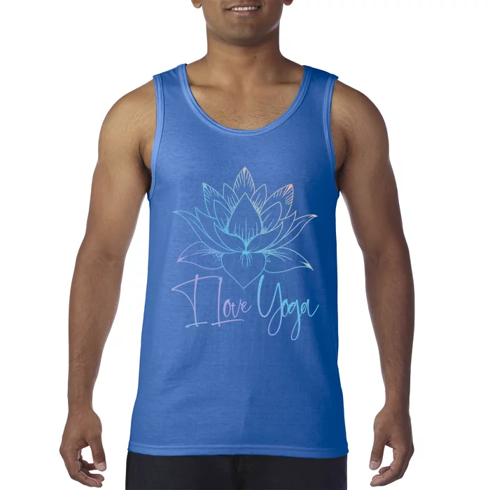 I Love Yoga Lotus Great Gift Tank Top