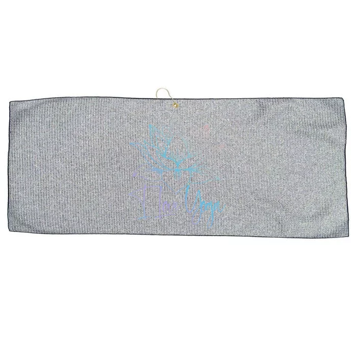 I Love Yoga Lotus Great Gift Large Microfiber Waffle Golf Towel