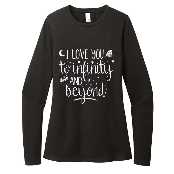 I Love You To Infinity And Beyond Valentine Couple Gift Womens CVC Long Sleeve Shirt