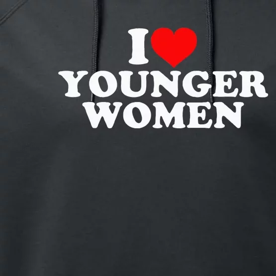 I Love Younger Performance Fleece Hoodie