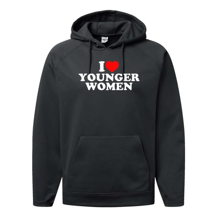 I Love Younger Performance Fleece Hoodie