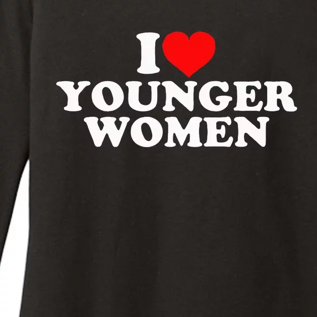 I Love Younger Womens CVC Long Sleeve Shirt