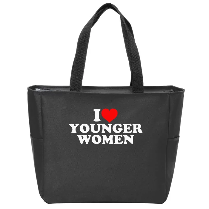 I Love Younger Zip Tote Bag