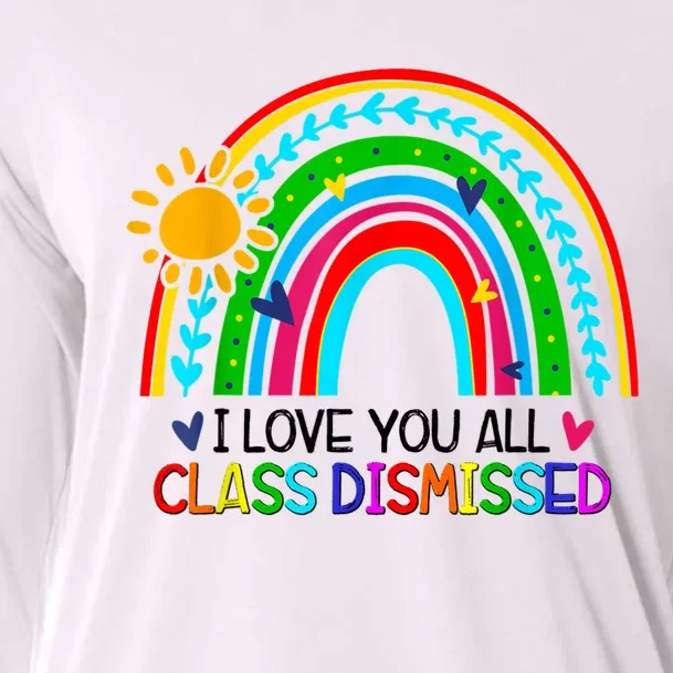 I Love You All Class Dismissed Teacher Shirts For Women Cooling Performance Long Sleeve Crew