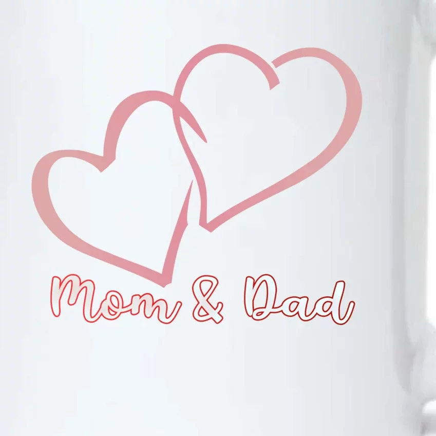 I Love You Mom And Dad Heart Simple Design Gift Black Color Changing Mug