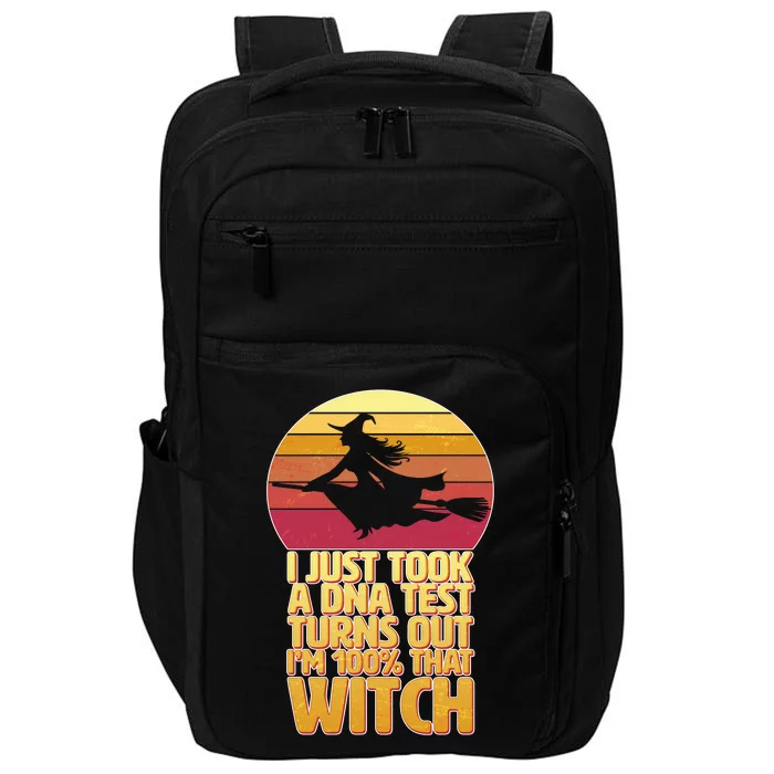 I'm 100 That Witch DNA Test Funny Halloween Impact Tech Backpack