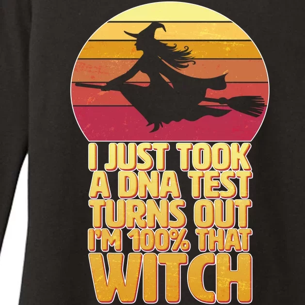 I'm 100 That Witch DNA Test Funny Halloween Womens CVC Long Sleeve Shirt