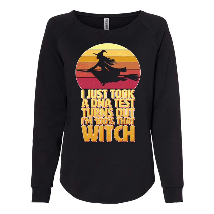 I'm 100 That Witch DNA Test Funny Halloween Womens California Wash Sweatshirt