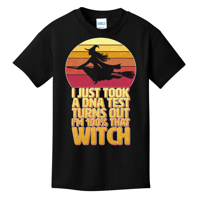 I'm 100 That Witch DNA Test Funny Halloween Kids T-Shirt