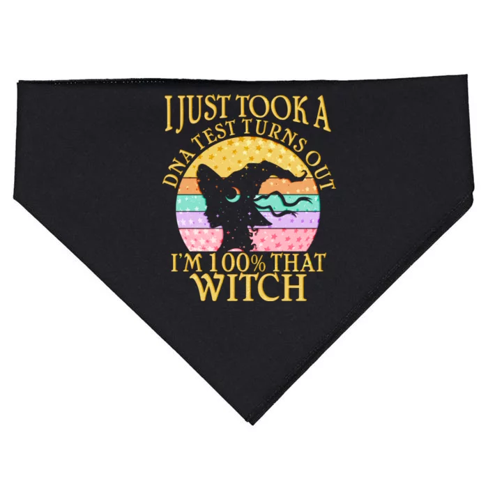 I'm 100% That Witch Halloween USA-Made Doggie Bandana