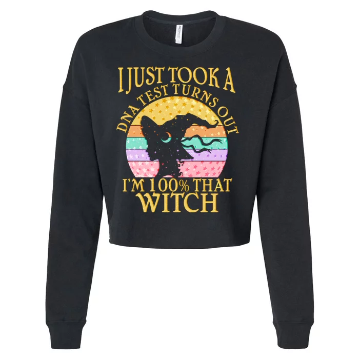 I'm 100% That Witch Halloween Cropped Pullover Crew