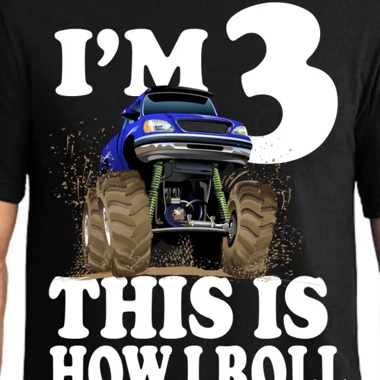 I'm 3 This Is How I Roll Monster Truck Pajama Set