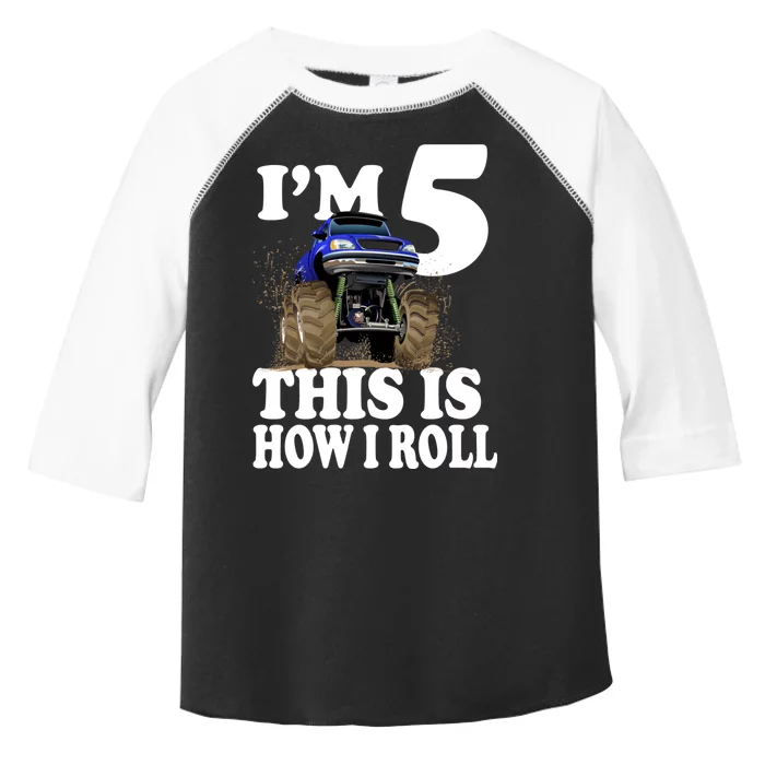 I'm 5 This Is How I Roll Monster Truck Toddler Fine Jersey T-Shirt