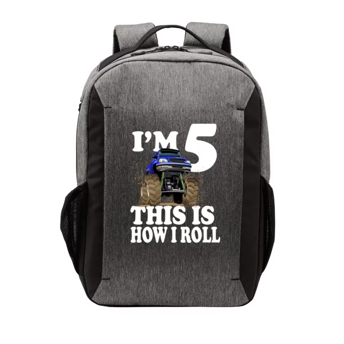 I'm 5 This Is How I Roll Monster Truck Vector Backpack