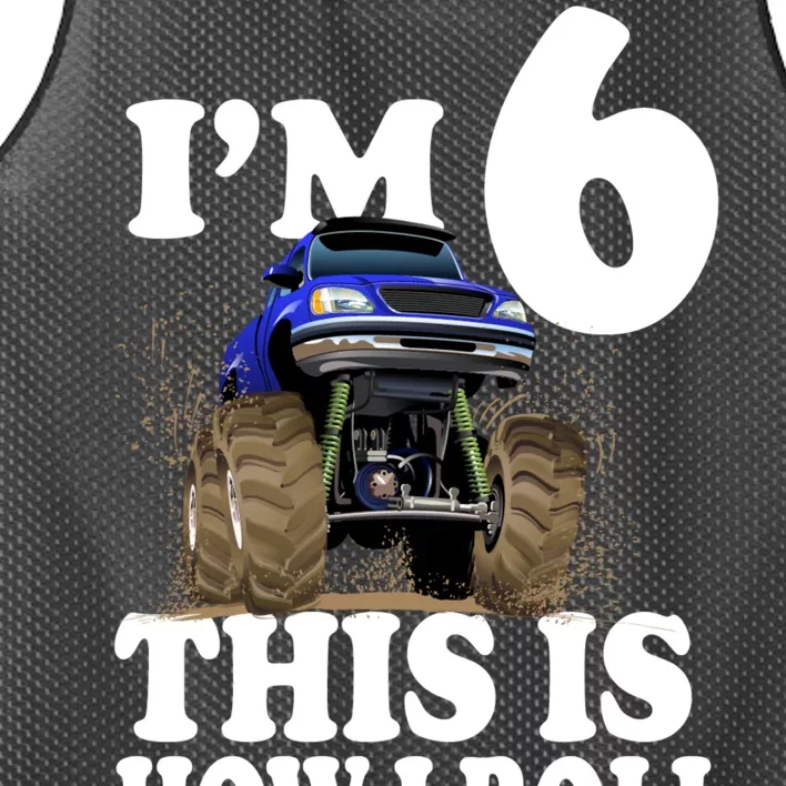 I'm 6 This Is How I Roll Monster Truck Mesh Reversible Basketball Jersey Tank