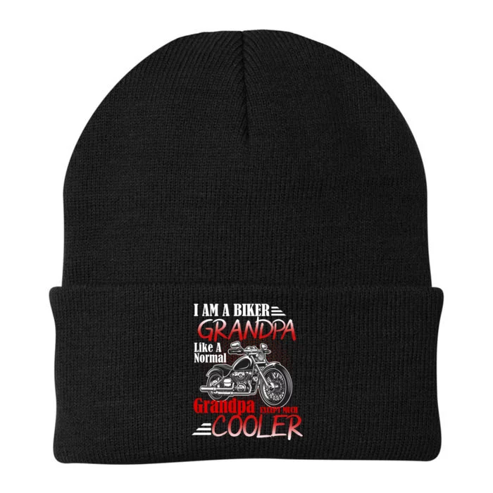 I'm A Biker Grandpa Except Much Cooler Knit Cap Winter Beanie