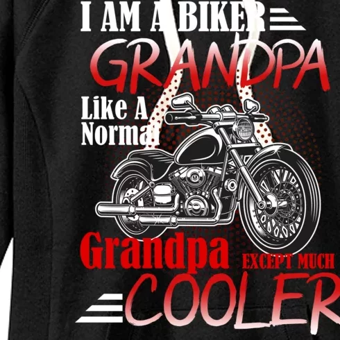 I'm A Biker Grandpa Except Much Cooler Women's Fleece Hoodie