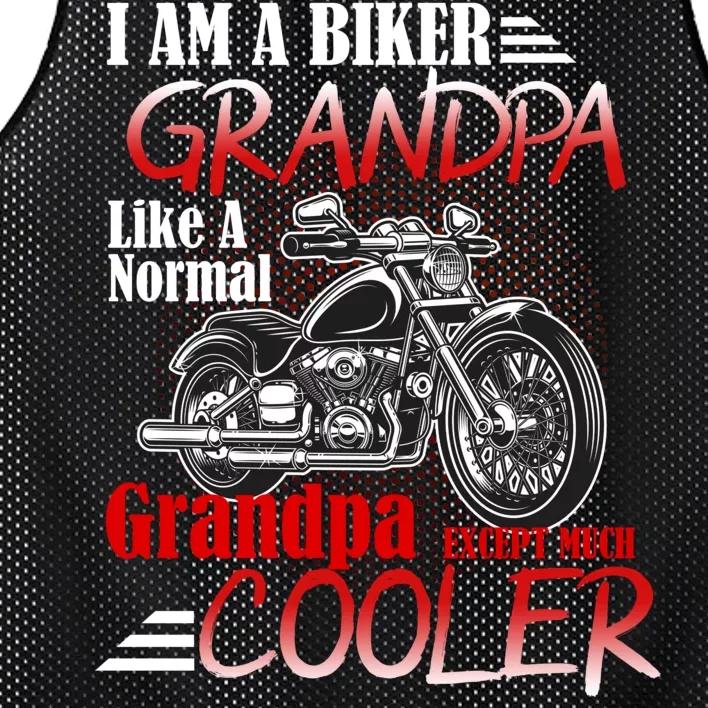 I'm A Biker Grandpa Except Much Cooler Mesh Reversible Basketball Jersey Tank