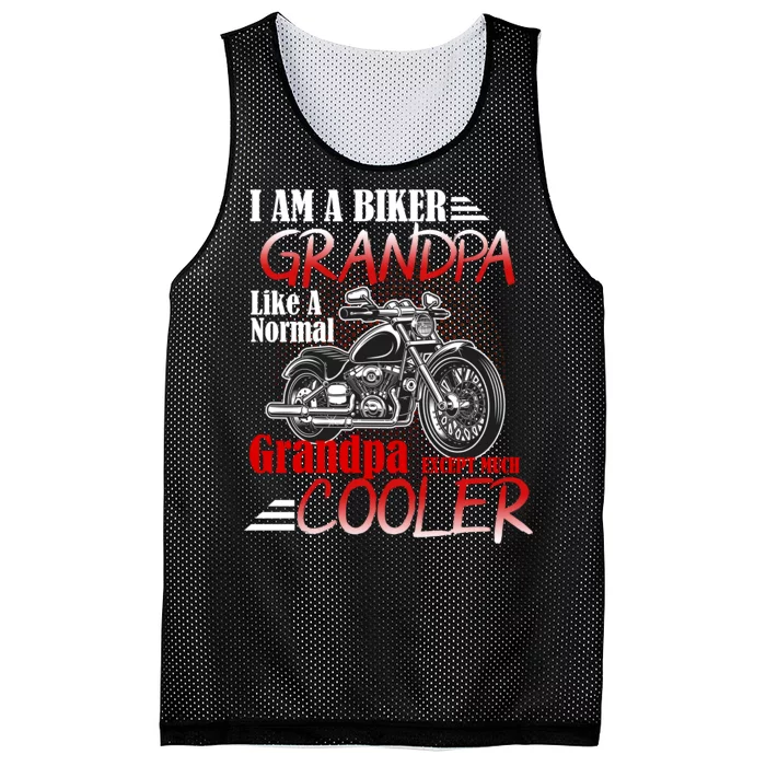 I'm A Biker Grandpa Except Much Cooler Mesh Reversible Basketball Jersey Tank