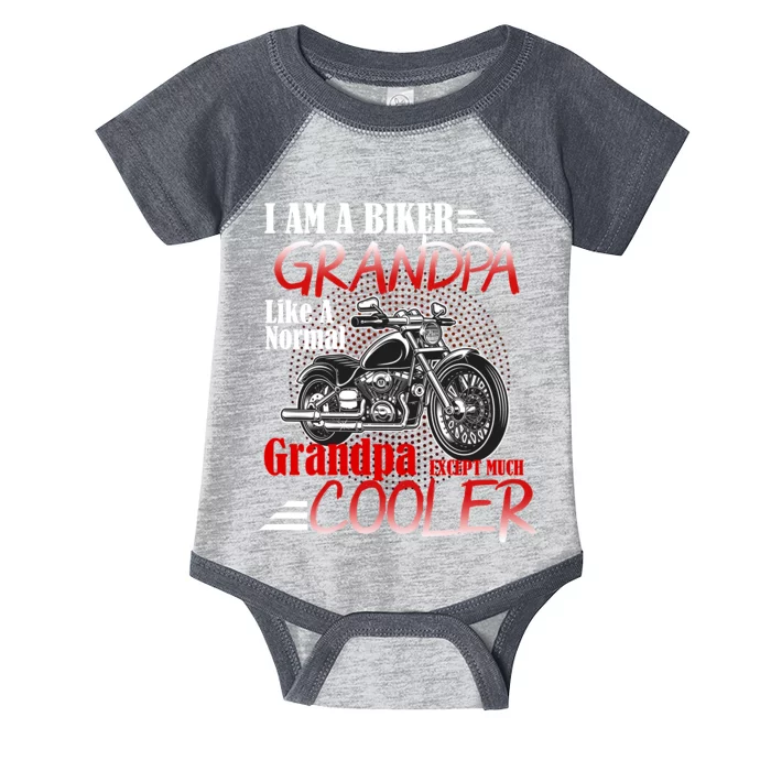 I'm A Biker Grandpa Except Much Cooler Infant Baby Jersey Bodysuit