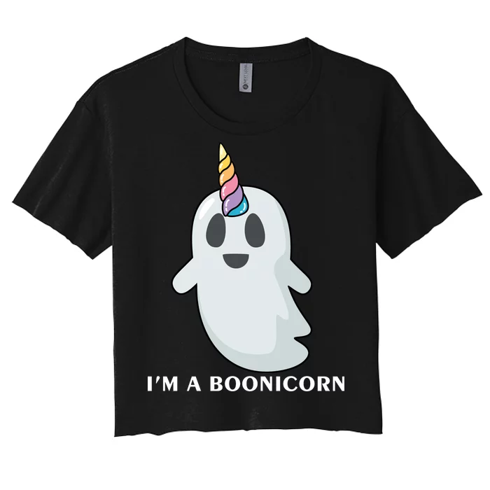 I'm A Boonicorn Funny Ghost Women's Crop Top Tee