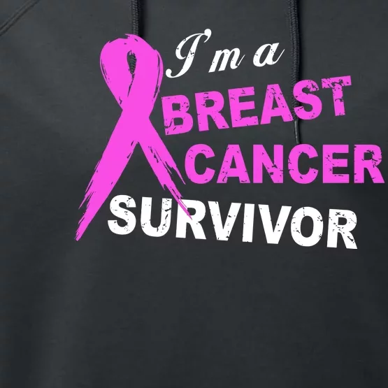 I'm A Breast Cancer Survivor Performance Fleece Hoodie