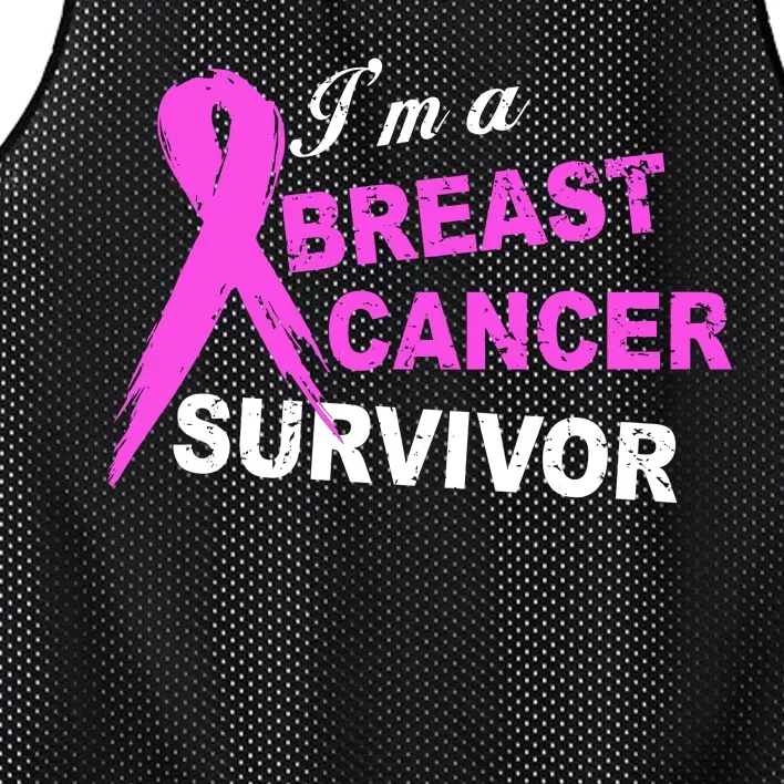 I'm A Breast Cancer Survivor Mesh Reversible Basketball Jersey Tank